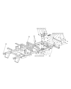 Frame Assembly Diagram and Parts List for M54-KH (53AH8CT4050-27HP-OHV)(2009 & Before) Cub Cadet Lawn Tractor